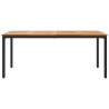 Table de jardin 180 x 90 x 75 cm en bois d'acacia solide et métal 