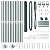Ensemble de Clôture Ensemble de 2 Vert Métal 25 x 1,5 m Durable 