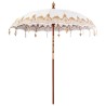 Parasol Autre Crème x 250 cm Coton et bois massif 