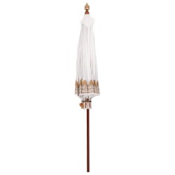 Parasol Autre Crème x 250 cm Coton et bois massif 