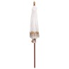 Parasol Autre Crème x 250 cm Coton et bois massif 