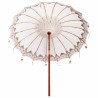 Parasol Autre Crème x 250 cm Coton et bois massif 