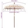 Parasol Autre Crème x 250 cm Coton et bois massif 