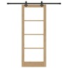 Porte coulissante avec kit 'ORKDAL'en bois massif et verre 
