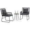 Ensemble de salle à manger pour jardin 3 pcs Noir, Anthracite 