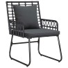 Ensemble de salle à manger pour jardin 3 pcs Noir, Anthracite 