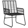 Ensemble de salle à manger pour jardin 3 pcs Noir, Anthracite 
