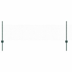 Poteaux de clôture 11 pcs U-Channel Vert 60 cm Acier 
