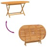 Table pliable de jardin 160x85x75 cm Bois d'eucalyptus massif 