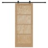 Porte Coulissante avec Kit Quincaillerie "ORKDAL" en Bois Massif de Pin 