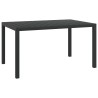 Table de jardin noir 150 x 90 x 74 cm Aluminium et WPC 