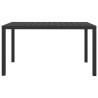 Table de jardin noir 150 x 90 x 74 cm Aluminium et WPC 