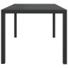 Table de jardin noir 150 x 90 x 74 cm Aluminium et WPC 