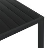 Table de jardin noir 150 x 90 x 74 cm Aluminium et WPC 