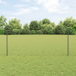 Poteaux de clôture 22 pcs U-Channel Gris 100 cm Acier 