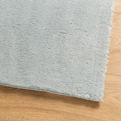 Tapis HUARTE à poils courts doux et lavable bleu 60x110 cm 