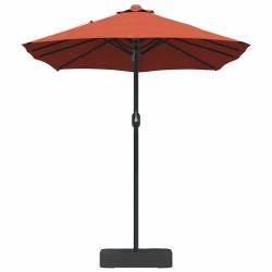 Parasol de jardin Couleur terre cuite 385 x 209 x 244 cm tissu 