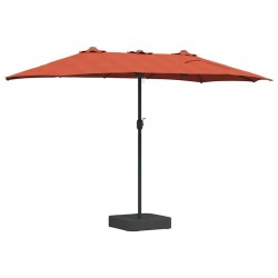 Parasol de jardin Couleur terre cuite 385 x 209 x 244 cm tissu 