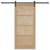 Porte Coulissante avec Quincaillerie 93x202 cm Bois Massif Pin 