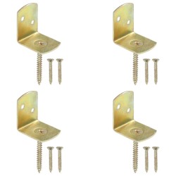 Supports de panneau de clôture 4 pcs Forme en L Métal galvanisé 