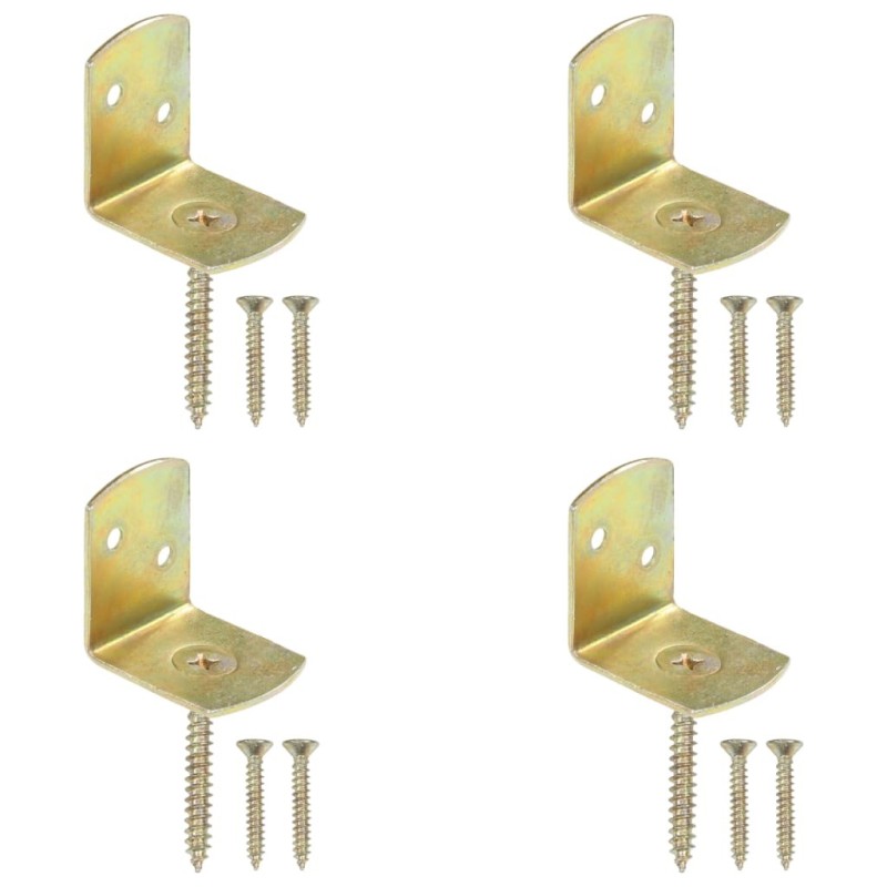 Supports de panneau de clôture 4 pcs Forme en L Métal galvanisé 