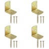 Supports de panneau de clôture 4 pcs Forme en L Métal galvanisé 
