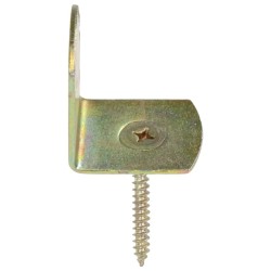 Supports de panneau de clôture 4 pcs Forme en L Métal galvanisé 