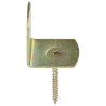 Supports de panneau de clôture 4 pcs Forme en L Métal galvanisé 