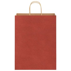 Sacs en papier 50 pcs avec poignées rouge 32x12x42 cm 