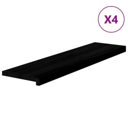 Marches d'escalier 4 pcs marron foncé 100x30x2 cm chêne massif 