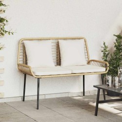 Banc de jardin avec oreiller Noir, Anthracite 109 x 63 x 83 cm 