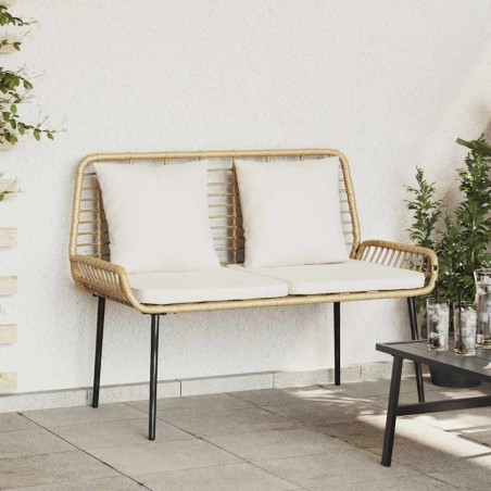 Banc de jardin avec oreiller Noir, Anthracite 109 x 63 x 83 cm 