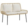 Banc de jardin avec oreiller Noir, Anthracite 109 x 63 x 83 cm 