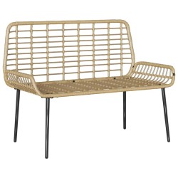 Banc de jardin avec oreiller Noir, Anthracite 109 x 63 x 83 cm 