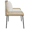 Banc de jardin avec oreiller Noir, Anthracite 109 x 63 x 83 cm 