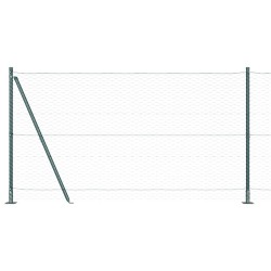 Ensemble de Clôture 2 pièces Vert Acier 25 x 1.2 m Durable 
