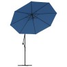 Tissu de remplacement pour parasol déporté bleu azuré 300 cm 