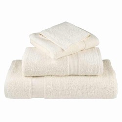 Gants de toilette 10 pcs Crème 15 x 21 cm Coton 
