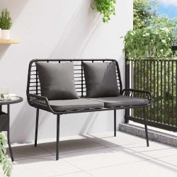 Banc de jardin avec oreiller Noir, Anthracite 109 x 63 x 83 cm 