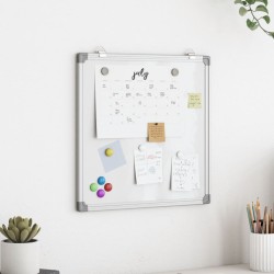 Tableau blanc magnétique 40x40x1,7 cm aluminium 