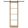 Porte coulissante avec set de quincaillerie 78x232 cm en bois massif de pin 