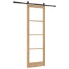 Porte coulissante avec set de quincaillerie 78x232 cm en bois massif de pin 