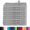 Gants de toilette 10 pcs Gris 15 x 21 cm Coton 