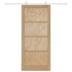 Porte coulissante avec kit de quincaillerie 'ORKDAL'en bois massif de pin 