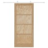 Porte coulissante avec kit de quincaillerie 'ORKDAL'en bois massif de pin 