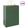 Sacs en papier 50 pcs avec poignées vert 32x17x44 cm 