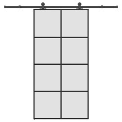 Porte coulissante et kit de quincaillerie 102,5x205cm Verre ESG 