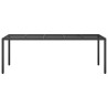 Table à manger de jardin noire 250x100x75 cm rattan poly 