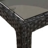 Table à manger de jardin noire 250x100x75 cm rattan poly 