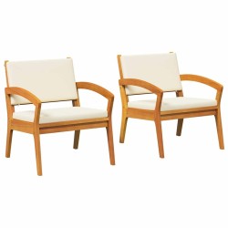 Chaises de jardin 2 pcs 59,5x70,5x72,5 cm En bois d'acacia massif 